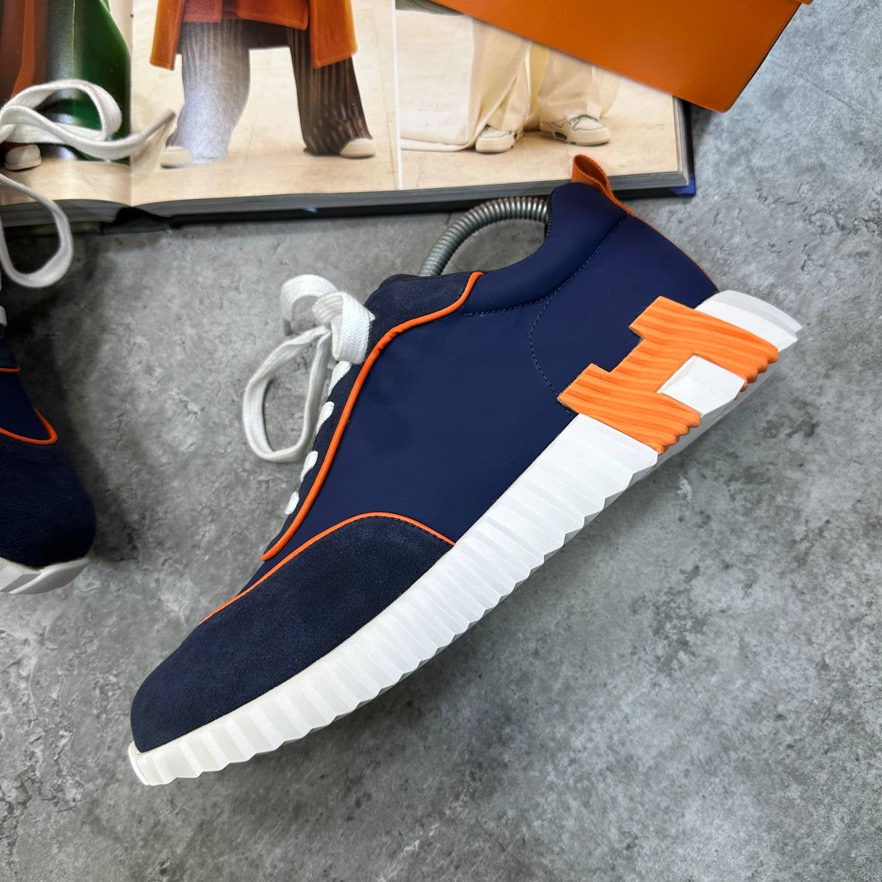 HRMS BOUNCING TRAINERS NAVY|ORANGE