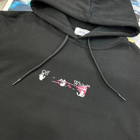 OFF-W BACK BIG PRINT HOODIE BLACK