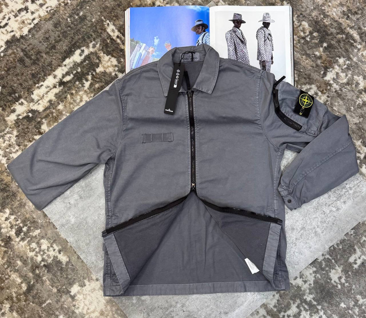S.I FULL ZIP OVERSHIRT -DARKGREY