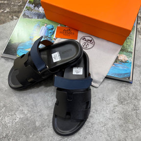 HRMS SLIPPERS MENS BLACK/NAVY