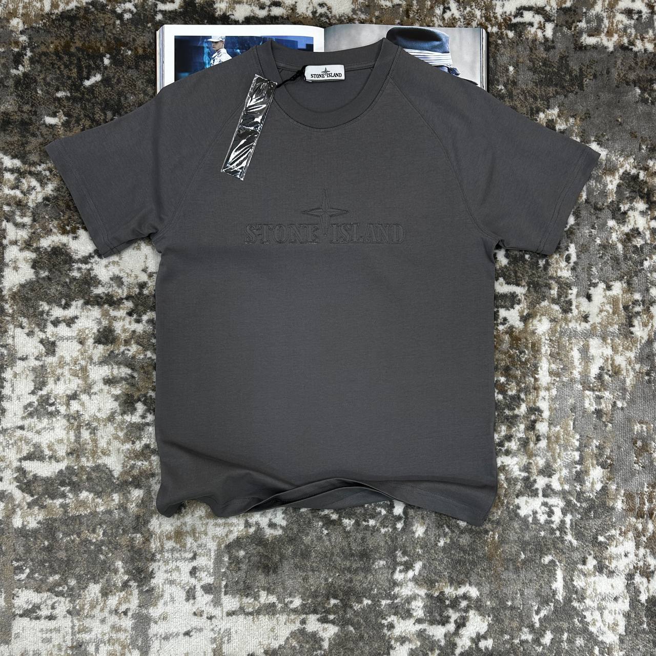 STNE EMBROIDERY TSHIRT-GREY