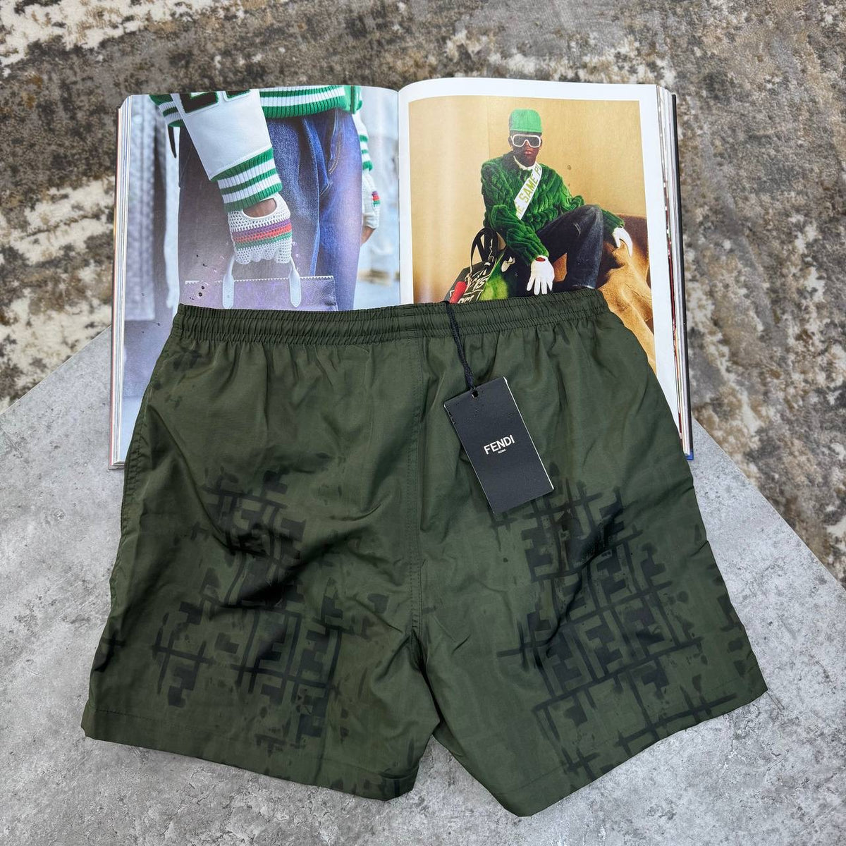 FNDI WATER REACTIVE SWIM SHORT KHAKHI