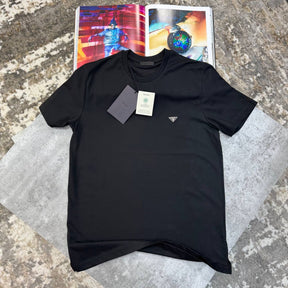 PRDA FRONT METAL BADGE TSHIRT- BLACK