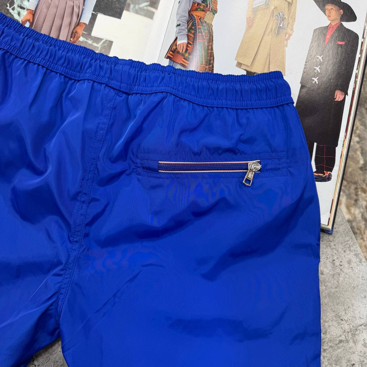 NCLR BACK ZIP SWIM SHORT ROYAL BLUE