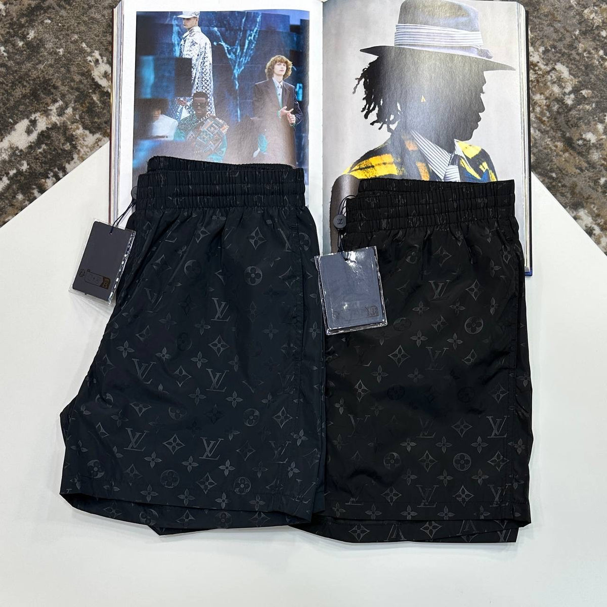 L.V SHORT SET GREY/BLACK
