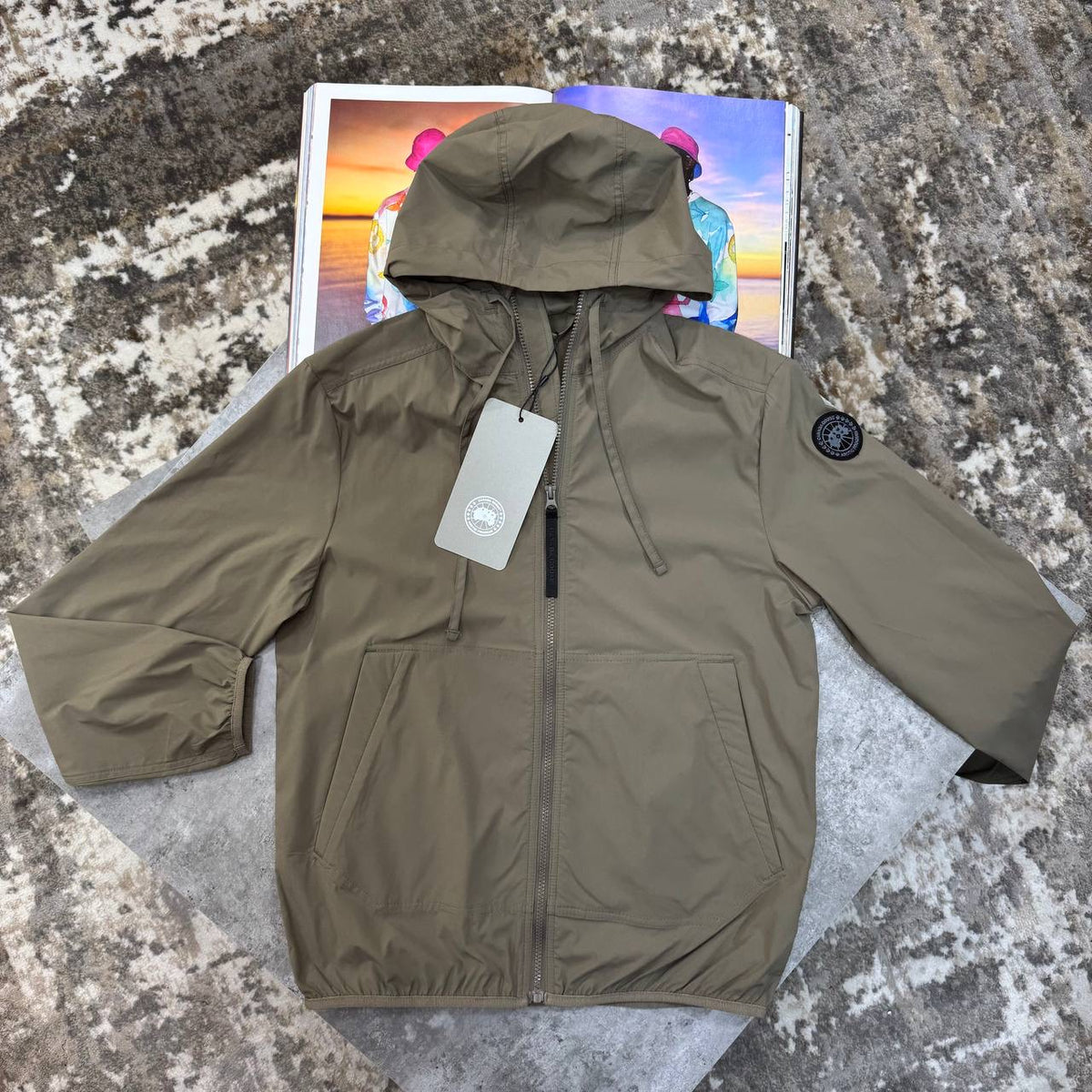 C.G LIGHT WEIGHT JACKET SHORT SET LIGHTBROWN