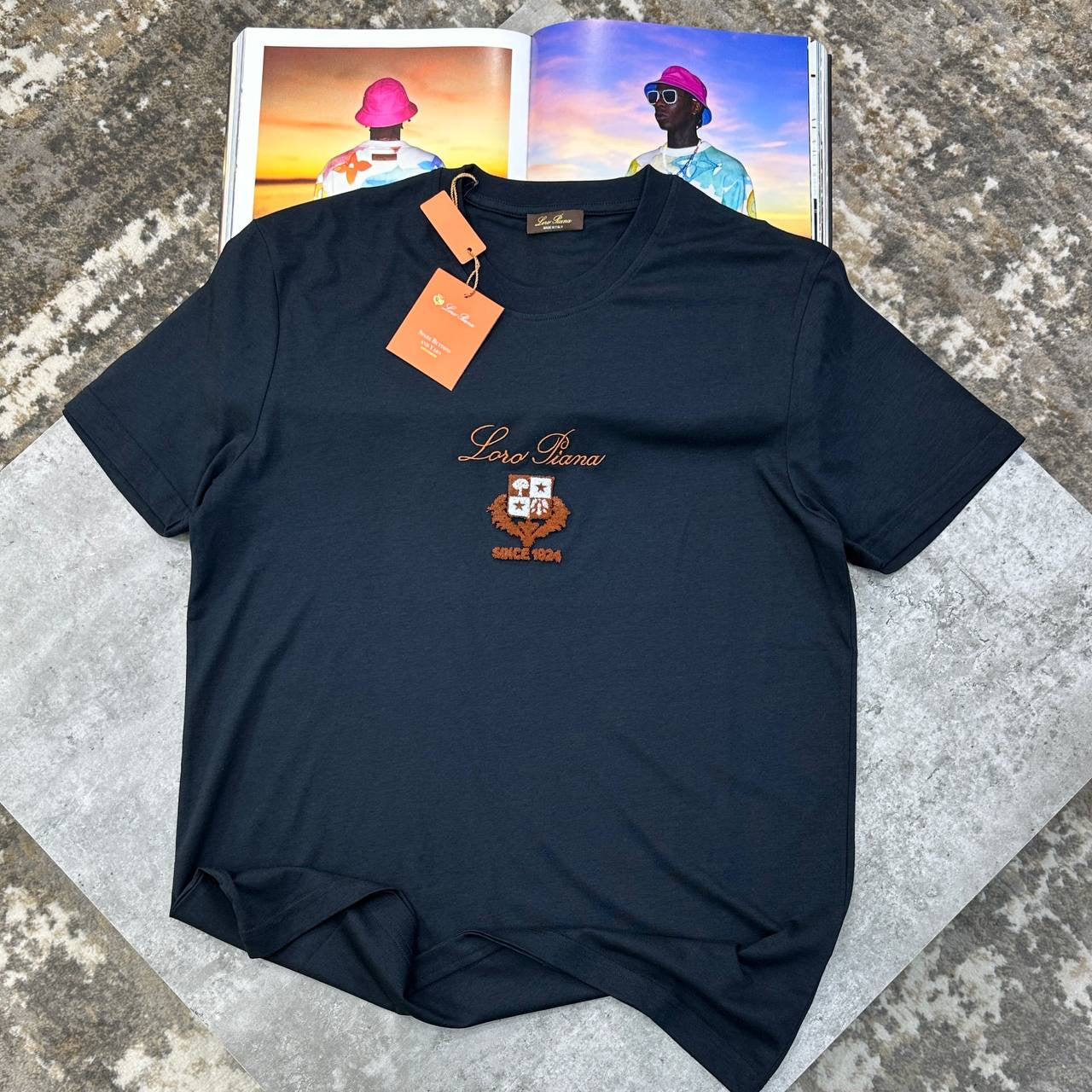 L.P FRONT LOGO TSHIRT-NAVY